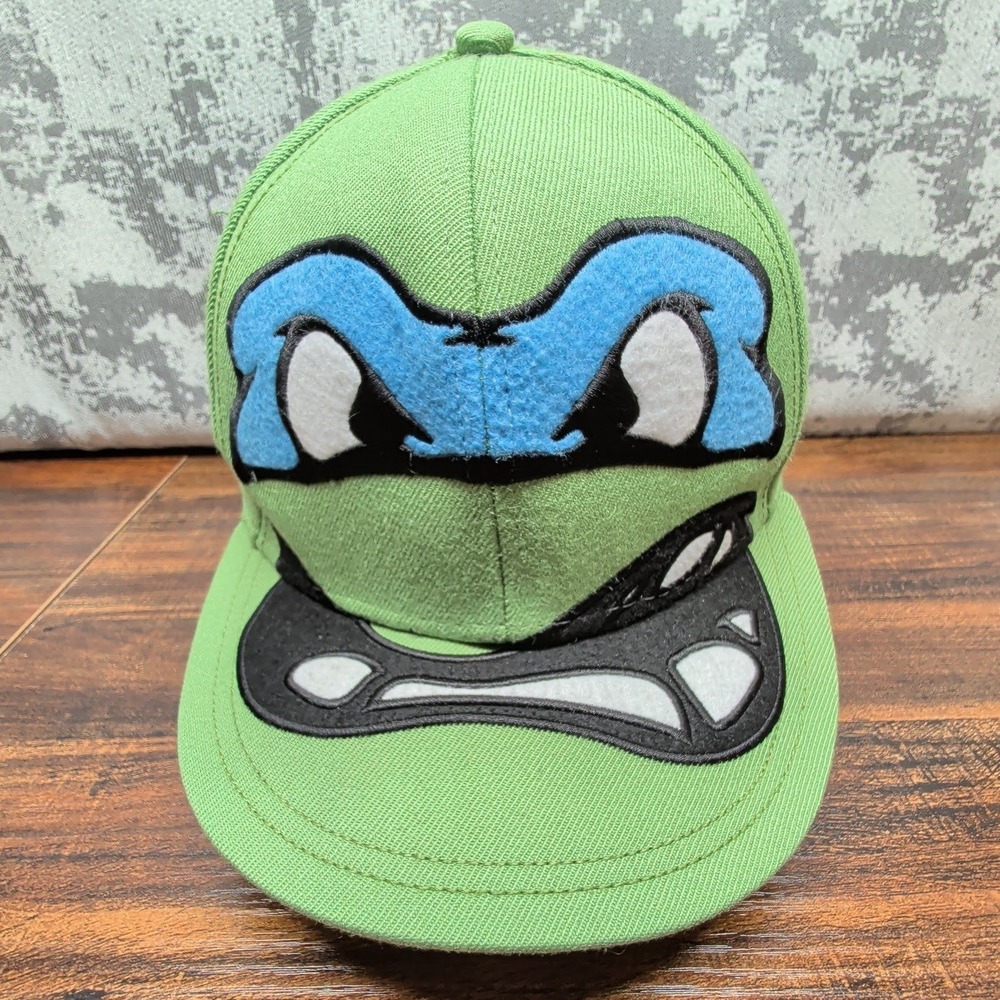 Teenage Mutant Ninja Turtles Leonardo Blue Mask Fitted Hat Green 7 3/8 RN115665